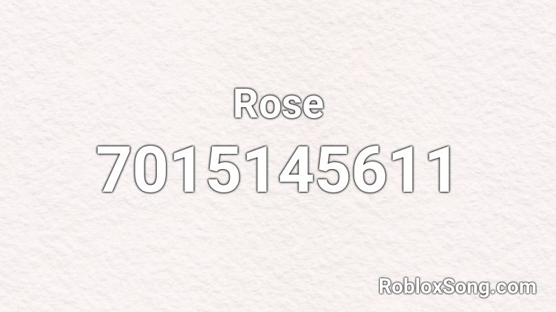 Rose Roblox ID