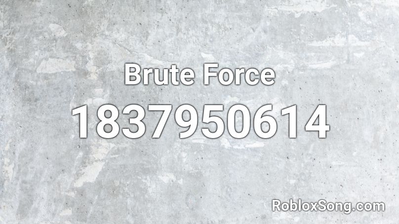 Brute Force Roblox ID