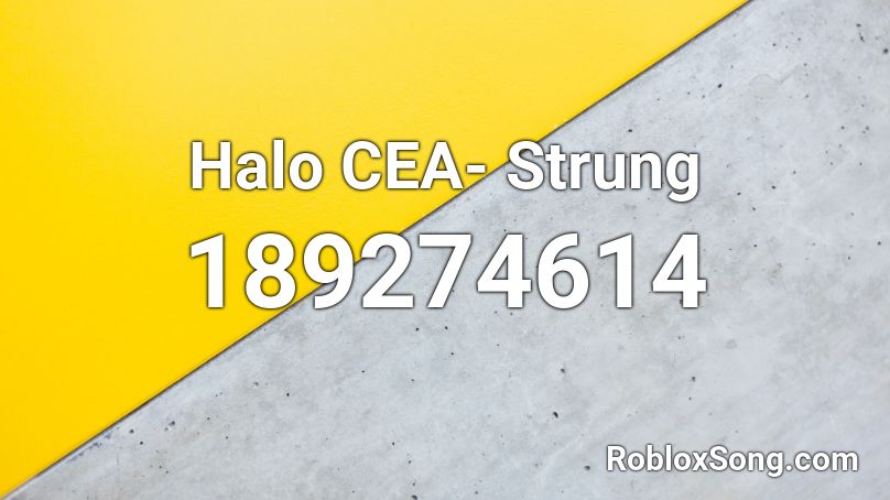 Halo CEA- Strung Roblox ID