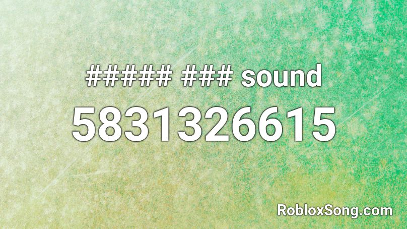 ##### ### sound Roblox ID