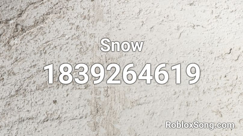 Snow Roblox ID