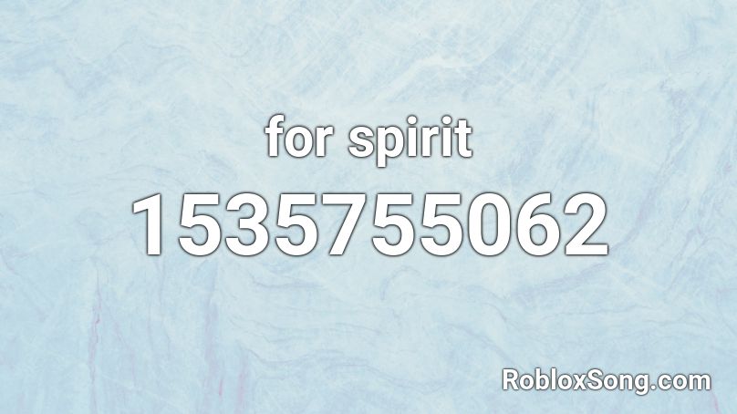 for spirit Roblox ID