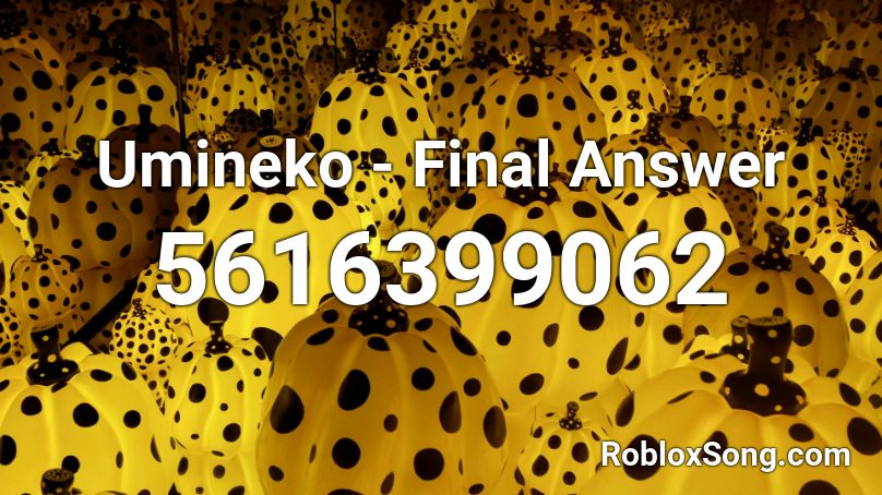 Umineko - Final Answer Roblox ID