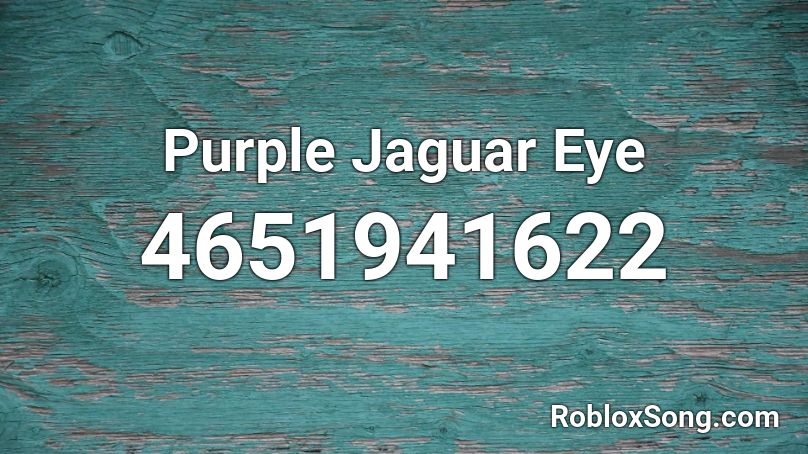 Purple Jaguar Eye Roblox ID