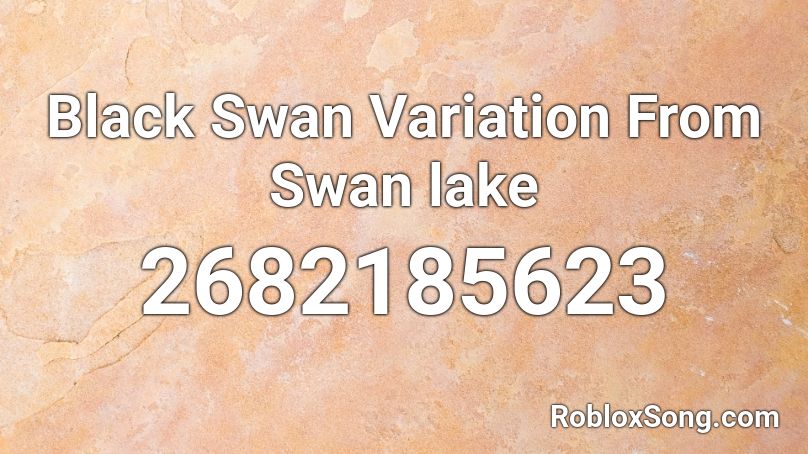 Black Swan Variation From Swan lake Roblox ID