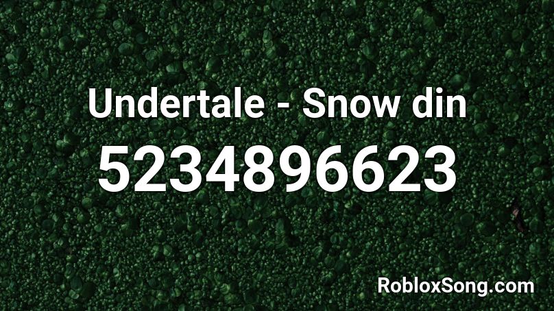 Undertale - Snowy Roblox ID
