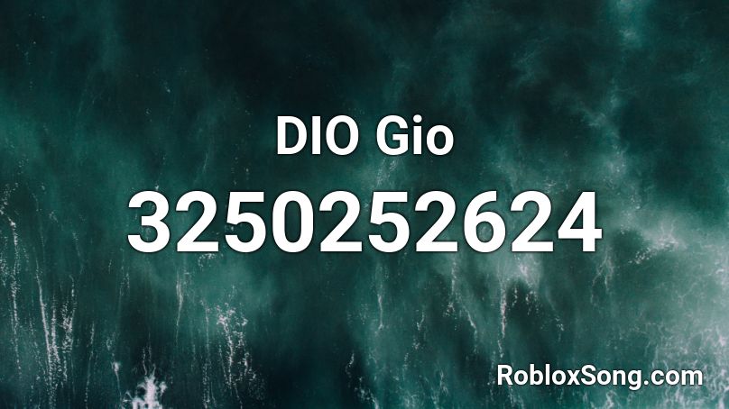 DIO Gio Roblox ID