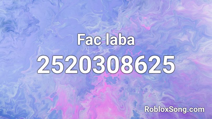 Fac laba Roblox ID