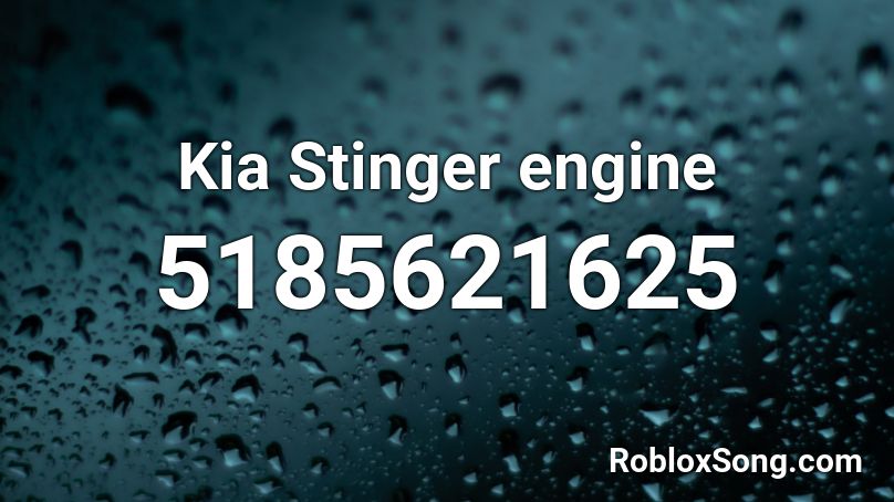 Kia Stinger engine Roblox ID