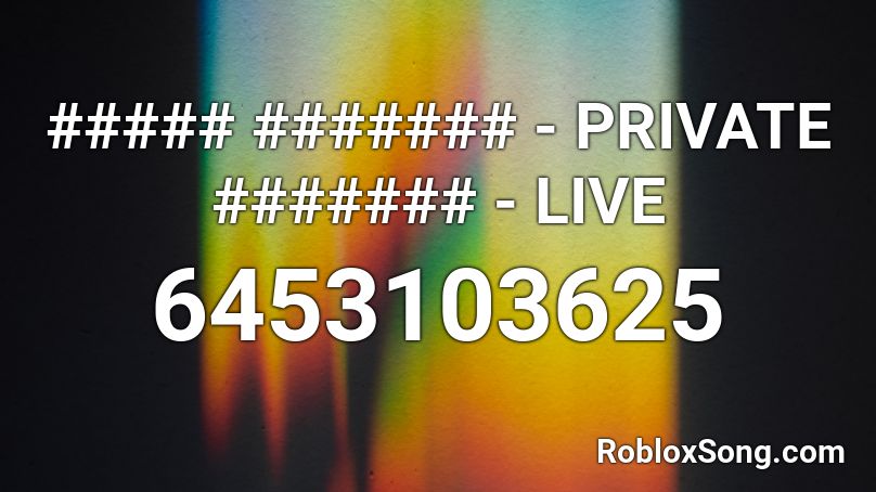 Private MAQUIRE - LIVE (Q=G) Roblox ID