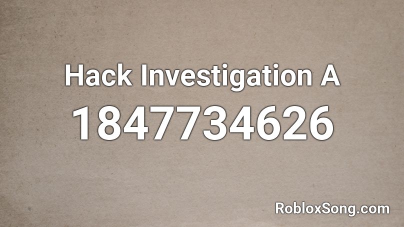 Hack Investigation A Roblox ID