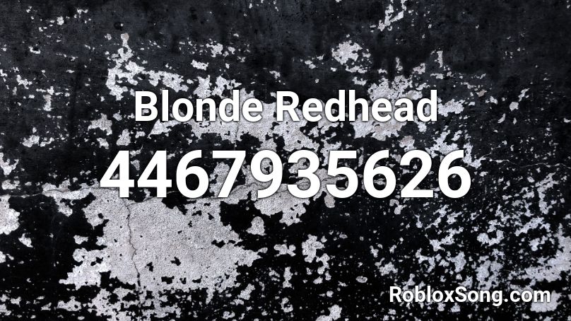 Blonde Redhead Roblox ID