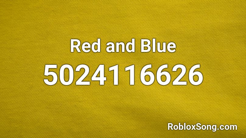 Red and Blue Roblox ID