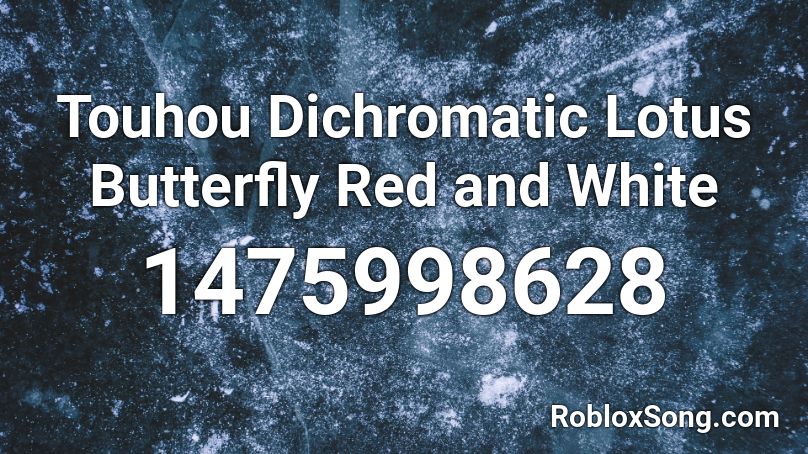 Touhou Dichromatic Lotus Butterfly Red and White  Roblox ID