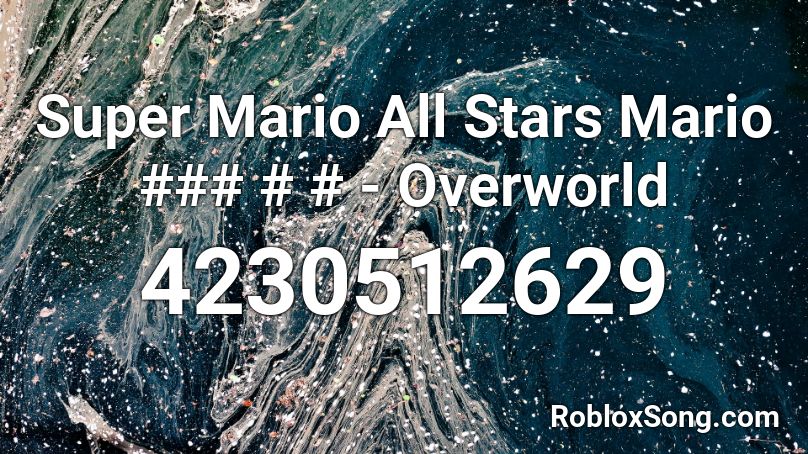 Super Mario All Stars Mario ### # # - Overworld Roblox ID