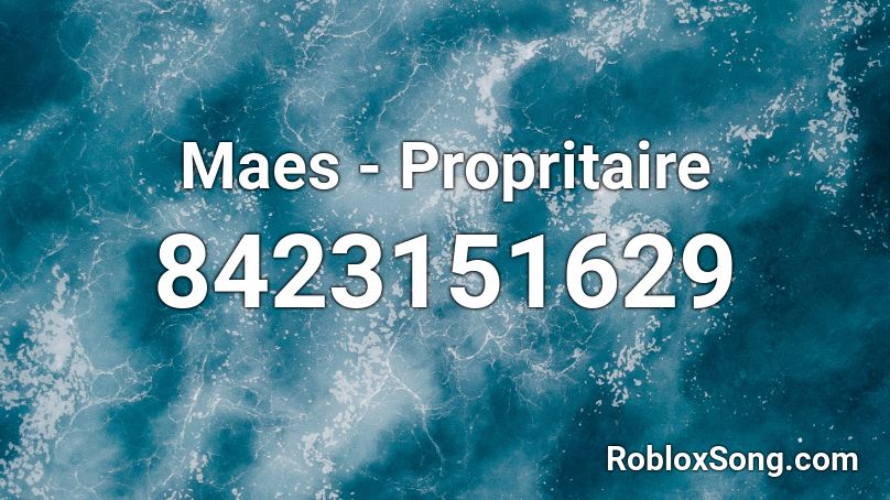 Maes - Propritaire Roblox ID