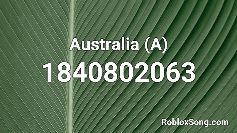 Australia (A) Roblox ID