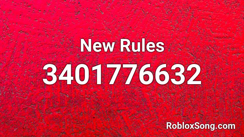 New Rules Roblox ID