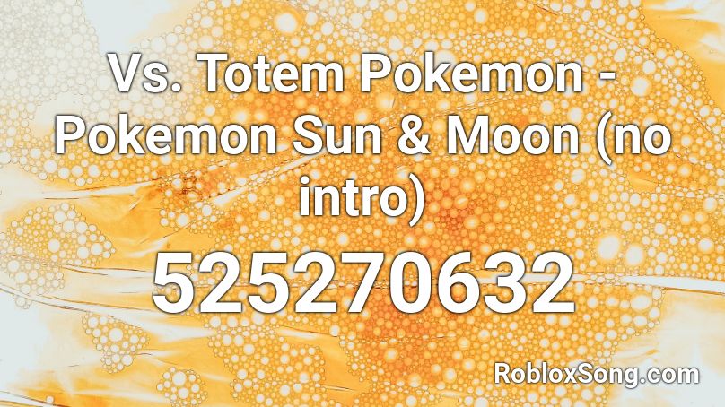 Vs. Totem Pokemon - Pokemon Sun & Moon (no intro) Roblox ID