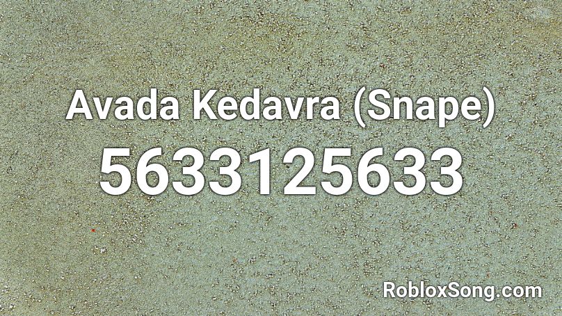 Avada Kedavra (Snape) Roblox ID