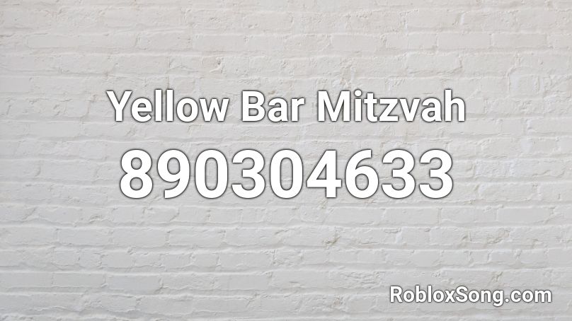 Yellow Bar Mitzvah Roblox ID