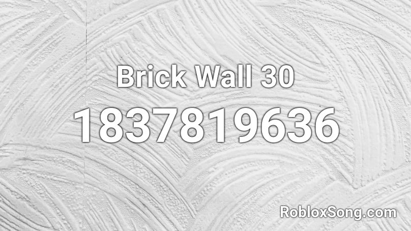 Brick Wall 30 Roblox ID