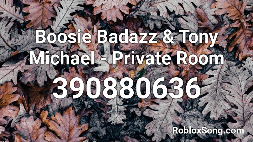 Boosie Badazz & Tony Michael - Private Room  Roblox ID