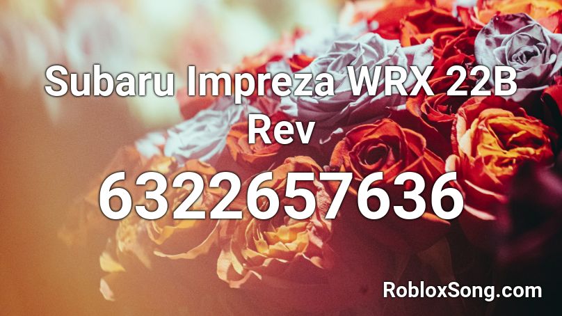 Subaru Impreza WRX 22B Rev Roblox ID