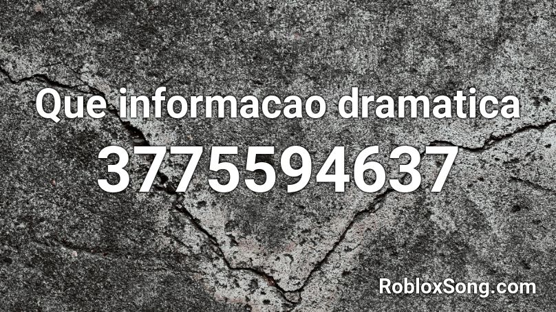 Informação Dramática TVI Roblox ID