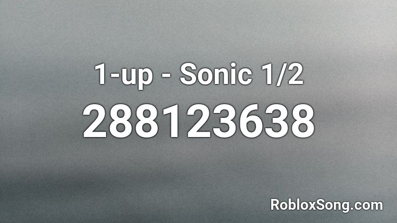 1-up - Sonic 1/2 Roblox ID