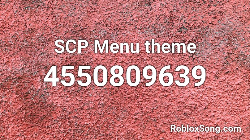 SCP Menu theme Roblox ID