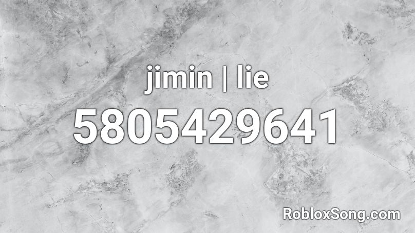 jimin | lie Roblox ID