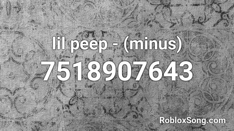 lil peep - (minus) Roblox ID