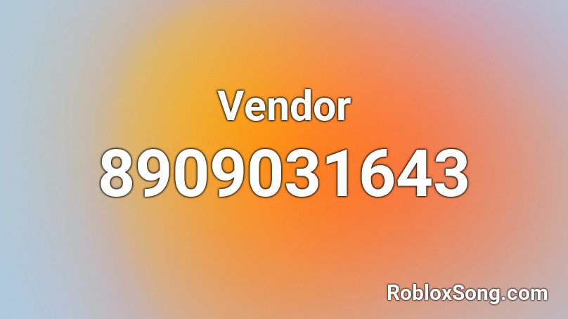Vendor Roblox ID