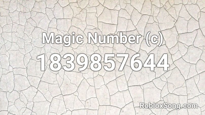 Magic Number (c) Roblox ID