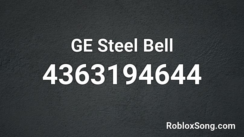 GE Steel Bell Roblox ID