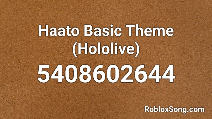 Haato Basic Theme (Hololive) Roblox ID