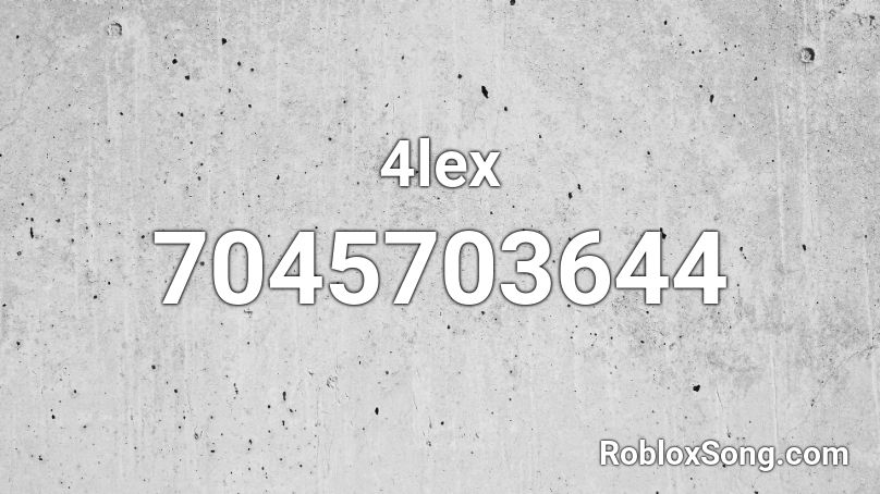 4lex Roblox ID