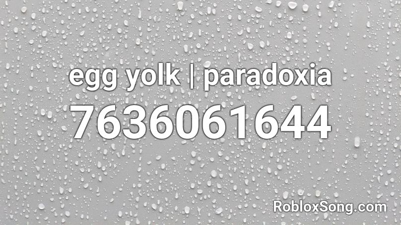 egg yolk | paradoxia Roblox ID