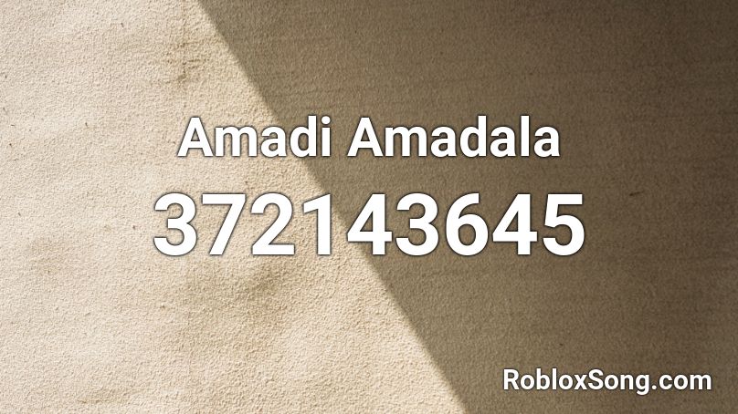 Amadi Amadala Roblox ID