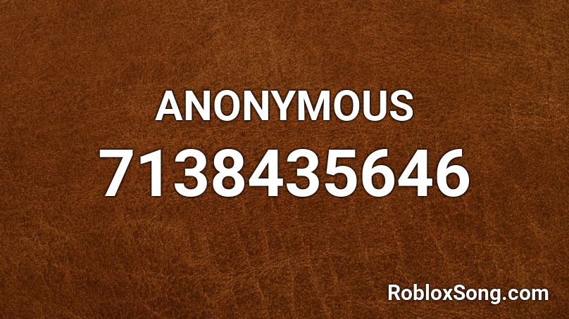 ANONYMOUS Roblox ID