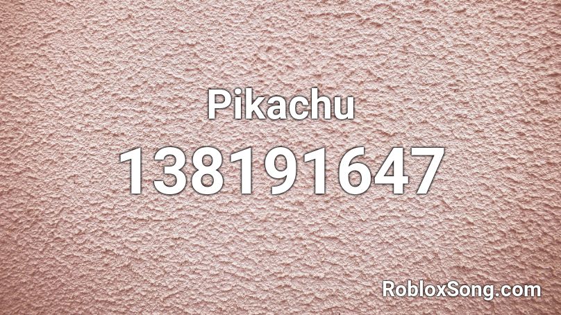 Pikachu Roblox ID