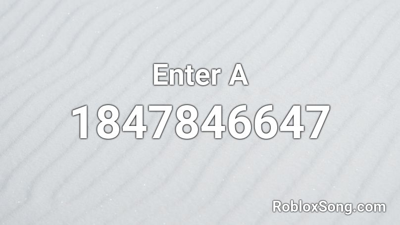 Enter A Roblox ID