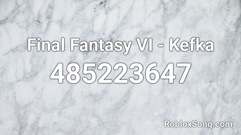 Final Fantasy VI - Kefka Roblox ID