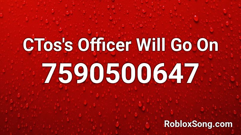 CTos's Officer Will Go On Roblox ID
