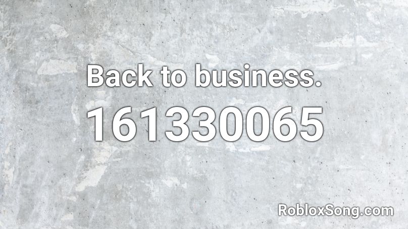 Back to business.  Roblox ID