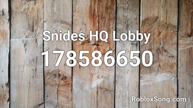 Snides HQ Lobby Roblox ID