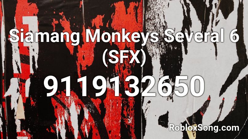 Siamang Monkeys Several 6 (SFX) Roblox ID