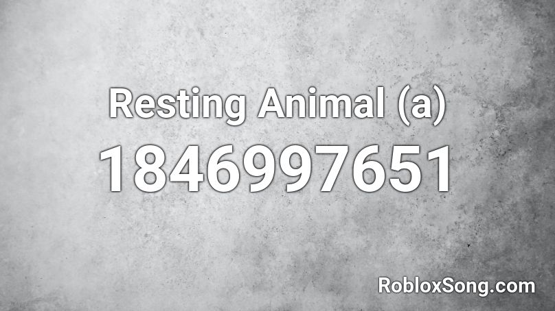 Resting Animal (a) Roblox ID