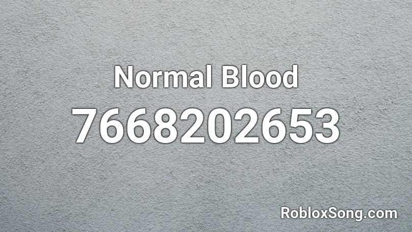 Normal Blood Roblox ID